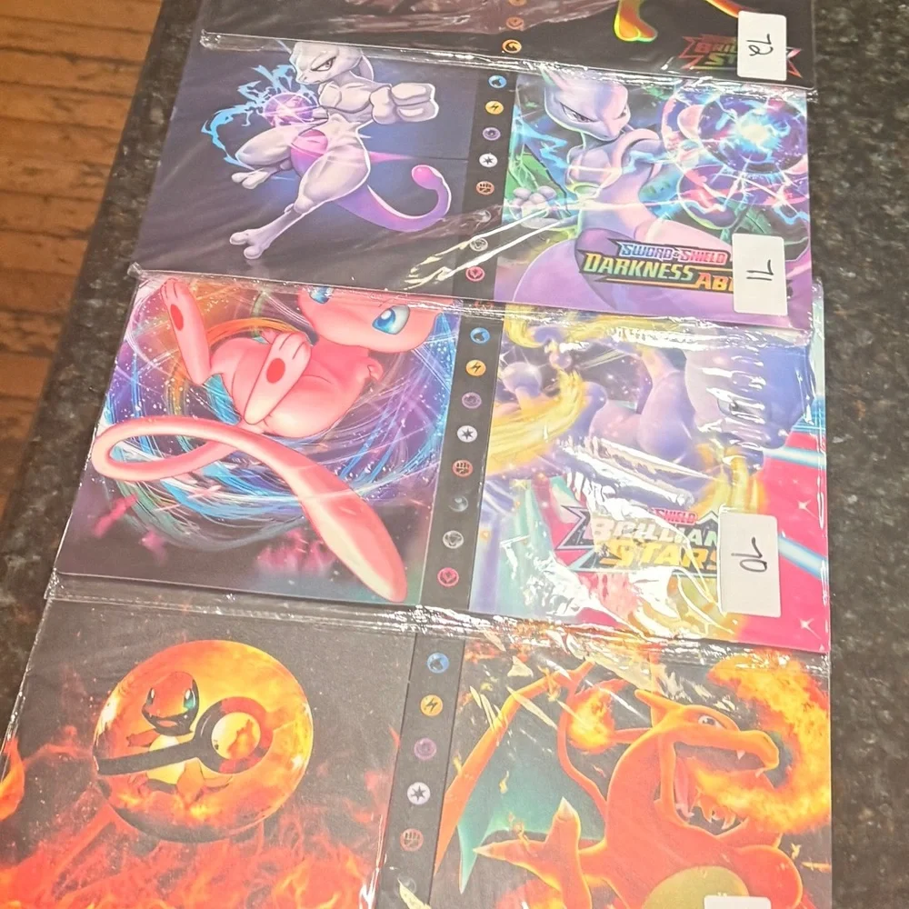 Pokemon Trading Card Binder Lot Album Collector Game Book Portable 7 Binders NEW